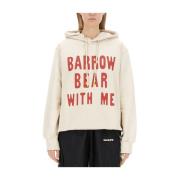 Barrow Logo Sweatshirt Regular Fit 100% Bomull White, Dam