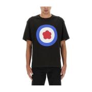 Kenzo Logo Tryckt Target T-Shirt Black, Herr