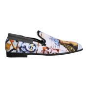 Dolce & Gabbana Majolica Print Loafers Multicolor, Herr