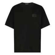 Dolce & Gabbana Svarta lösa T-shirts och Polos Black, Herr