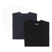 Jil Sander 3-Pack Snygg T-shirt Bunt Multicolor, Dam