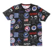 Alpha Industries Svart All Over Print T-shirt Black, Herr