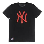 New Era NY Yankees Logo T-tröja Svart/Röd Black, Herr