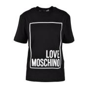 Love Moschino Rosa T-shirt från Love Moschino Collection Black, Dam