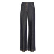 Momoni Laminerade Jeans Blå/Guld Blue, Dam