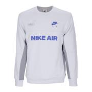 Nike Air Brushed-back Crew Sweatshirt Gray, Herr