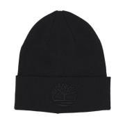 Timberland Svart 3D Broderi Beanie Black, Herr