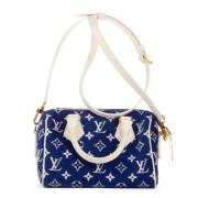 Louis Vuitton Vintage Pre-owned Canvas handvskor Blue, Dam