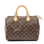 Louis Vuitton Vintage Pre-owned Belagd canvas handvskor Brown, Dam