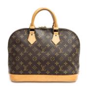 Louis Vuitton Vintage Pre-owned Belagd canvas handvskor Brown, Dam