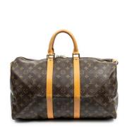 Louis Vuitton Vintage Pre-owned Belagd canvas handvskor Brown, Dam