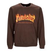 Thrasher Mörk Choklad Crewneck Sweatshirt Brown, Herr