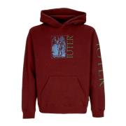 Iuter Burgundy World Hoodie med Kangaroo Ficka Red, Herr