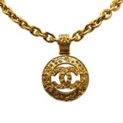 Chanel Vintage Pre-owned Metall halsband Yellow, Dam