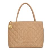 Chanel Vintage Pre-owned Laeder chanel-vskor Beige, Dam