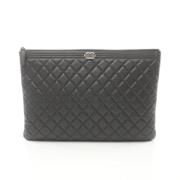 Chanel Vintage Pre-owned Tyg kuvertvskor Black, Dam