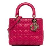 Dior Vintage Pre-owned Laeder handvskor Pink, Dam