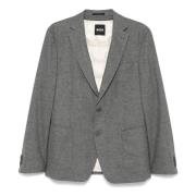 Hugo Boss Blandad ulljacka med 2 knappar Gray, Herr