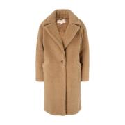 Michael Kors Teddy Shearling Coat Brown, Dam