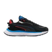 Puma Svart Textil Sneakers Wild Rider Displaced Black, Dam