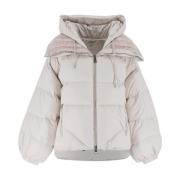 Panicale Kort dunjacka med unika detaljer Beige, Dam