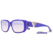 Guess Lila Kvinnor Solglasögon Rektangulär Gradient Purple, Unisex