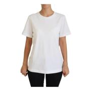 Dolce & Gabbana Vit Tryckt Avslappnad T-shirt White, Dam