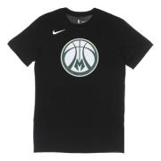 Nike Milwaukee Bucks Logo Tee Black, Herr