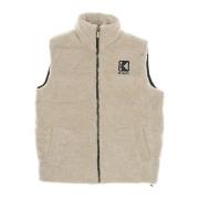 Karl Kani Sherpa Puffer Vest med dragkedja Beige, Herr