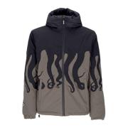 Octopus Army Layer Puffer Jacka med Huva Green, Herr