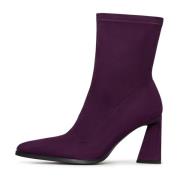 Cesare Gaspari Casual Mocka Blockklack Ankelboots - Lila Purple, Dam