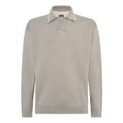 Boggi Milano Stickad Poloskjorta Gray, Herr