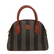 Fendi Vintage Pre-owned Canvas handvskor Brown, Dam