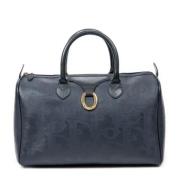 Dior Vintage Pre-owned Belagd canvas handvskor Blue, Dam