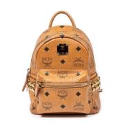 MCM Pre-owned Pre-owned Belagd canvas axelremsvskor Brown, Dam