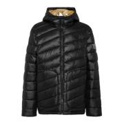 Plein Sport Svart Oversize Bomberjacka med Huva Black, Herr