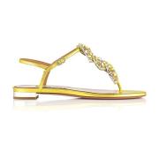 Aquazzura Stiliga Sandaler med Gntflas0Nplctr Detalj Yellow, Dam