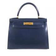 Hermès Vintage Pre-owned Laeder handvskor Blue, Dam