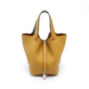 Hermès Vintage Pre-owned Laeder handvskor Yellow, Dam