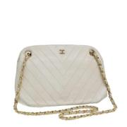 Chanel Vintage Pre-owned Laeder chanel-vskor White, Dam