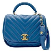 Chanel Vintage Pre-owned Laeder chanel-vskor Blue, Dam