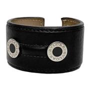 Bvlgari Vintage Pre-owned Laeder armband Black, Dam