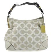 Coach Pre-owned Pre-owned Canvas handvskor Gray, Dam