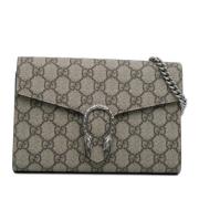 Gucci Vintage Pre-owned Tyg crossbodyvskor Beige, Dam