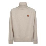 Kenzo Blommig Turtle Neck Tröja Beige, Herr