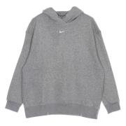 Nike Essentiell Fleece Hoodie Långärmad Sweatshirt Gray, Dam