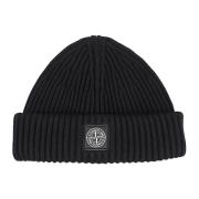 Stone Island Stickad Beanie Mössa Black, Herr