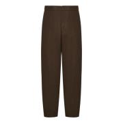 Jil Sander Brun Ull Tapered Byxor Brown, Herr