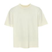 Closed Ribbad T-shirt med avslappnad passform Beige, Herr