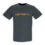 Carhartt Wip Script Tee Boxwood/Ochre Kortärmad T-shirt Green, Herr